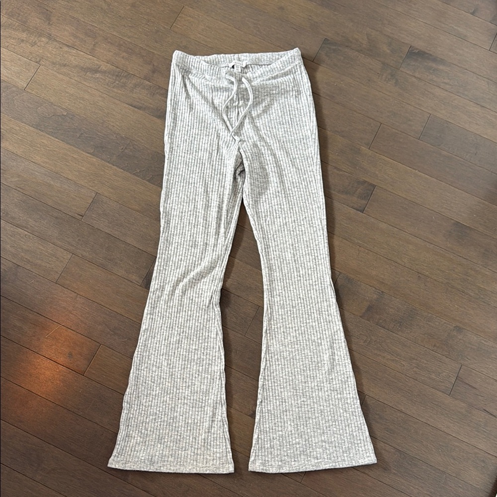 Topshop Light Gray Striped Pants